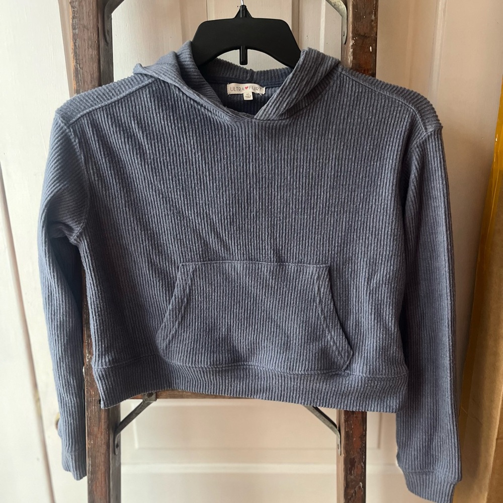 Ultra Flirt Blue Ribbed Hoodie